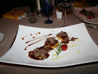 White truffles displayed on a table